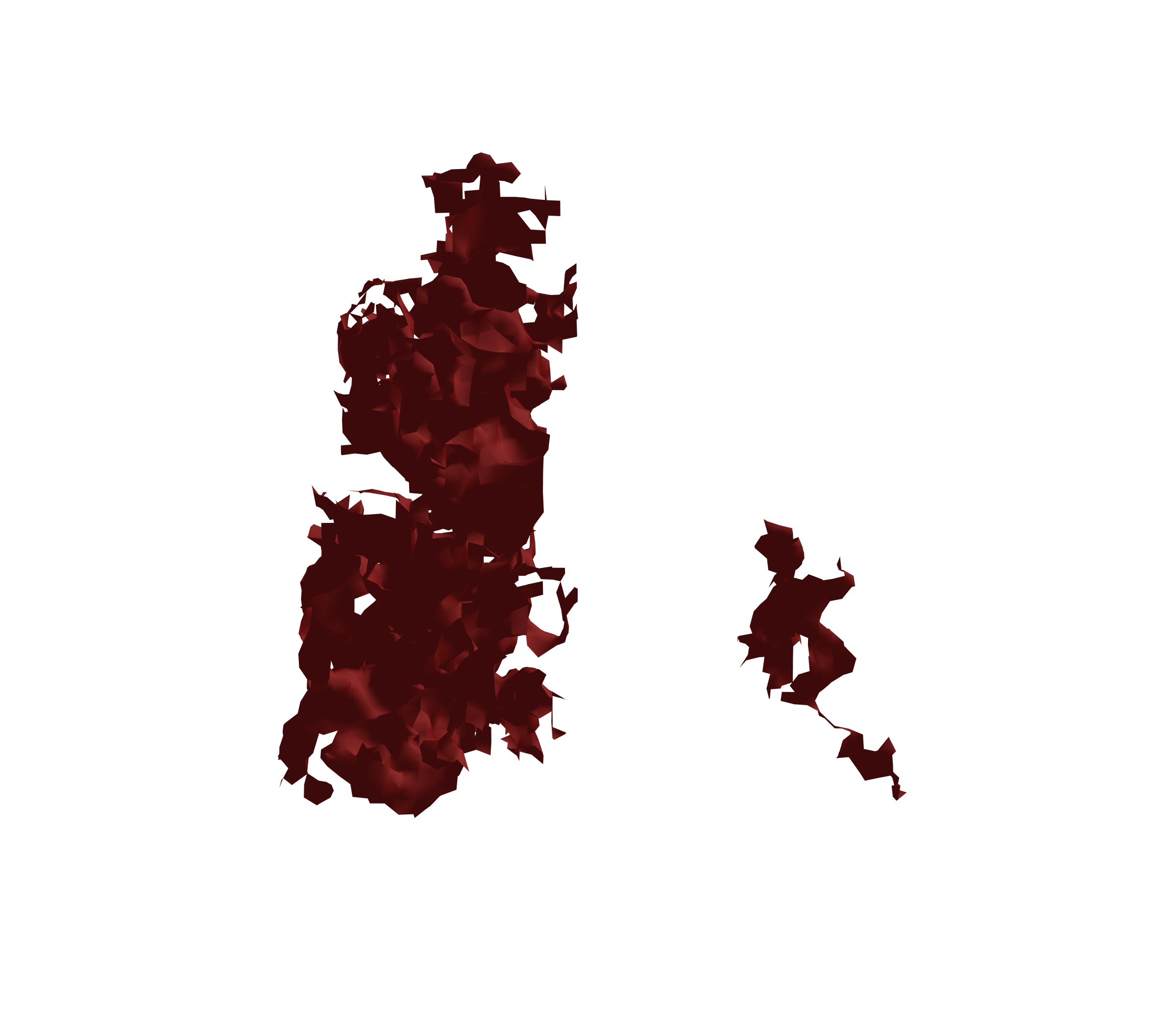 Surface Mesh (Expiration) - Back View