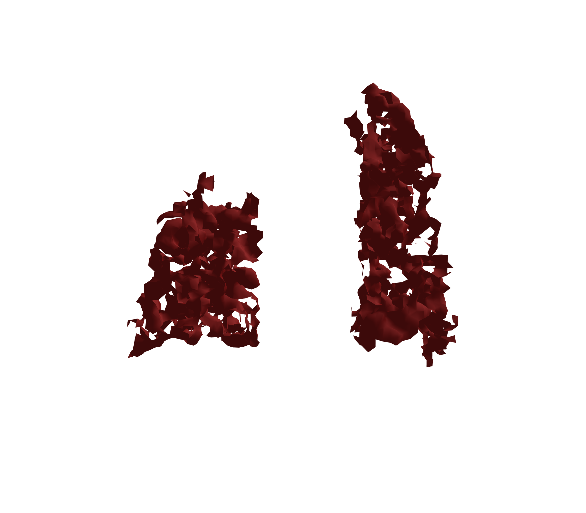 Surface Mesh (Expiration) - Back View