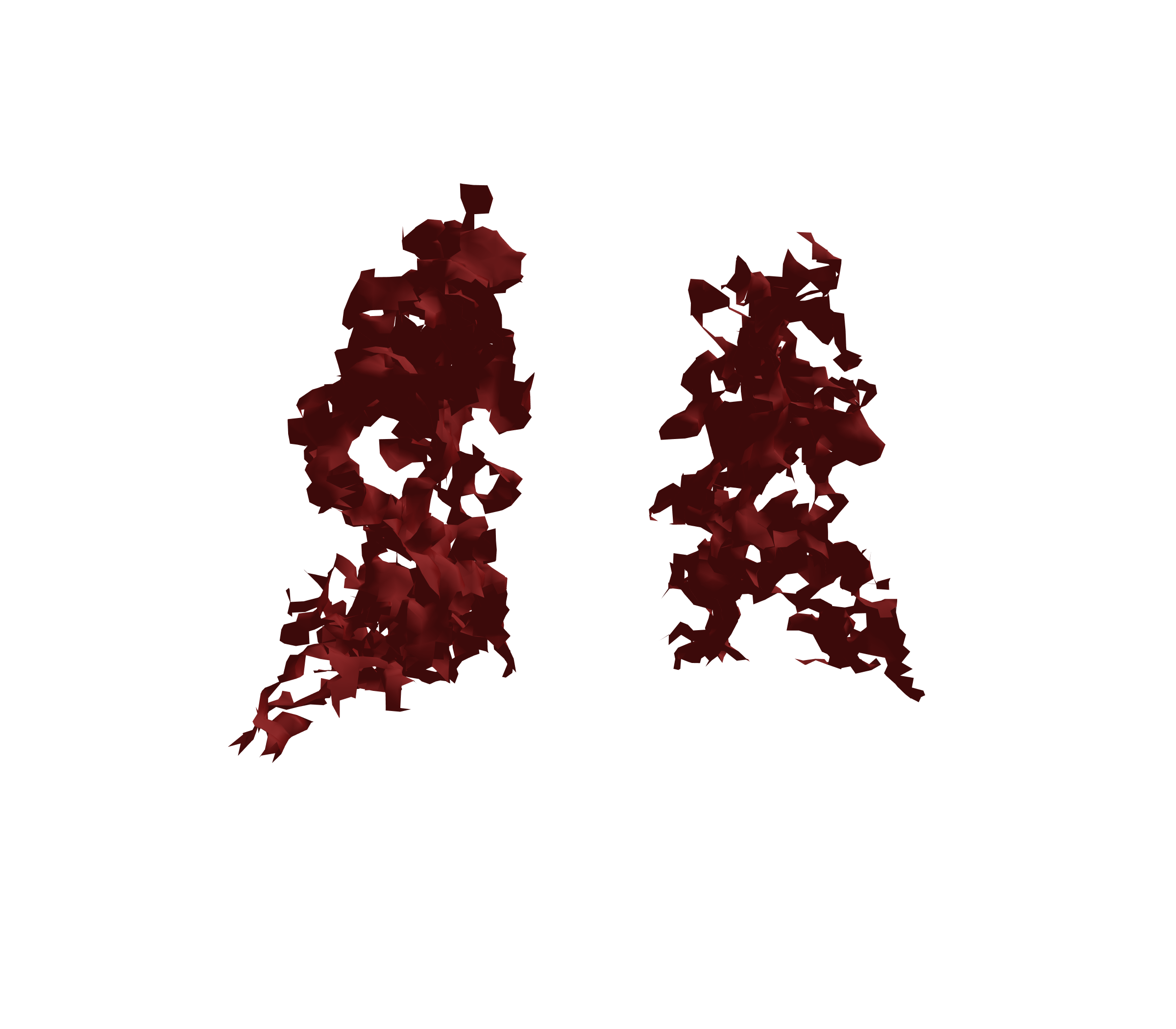 Surface Mesh (Expiration) - Back View