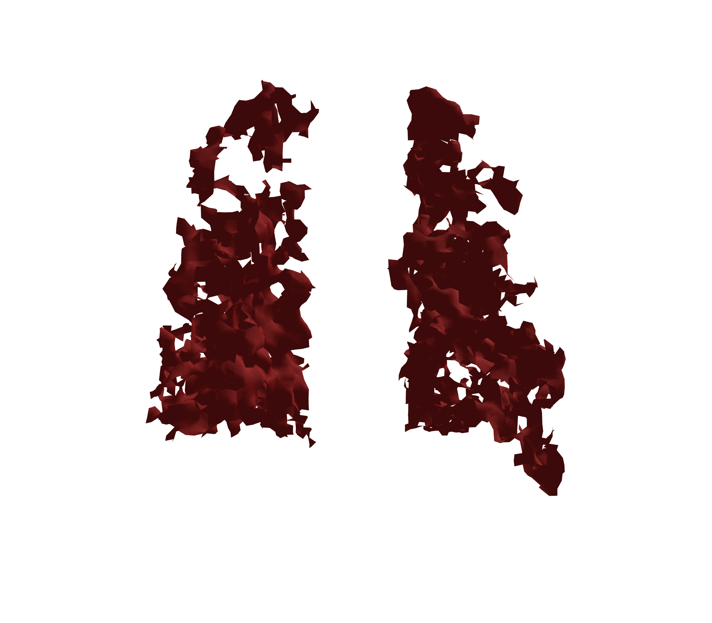 Surface Mesh (Expiration) - Back View