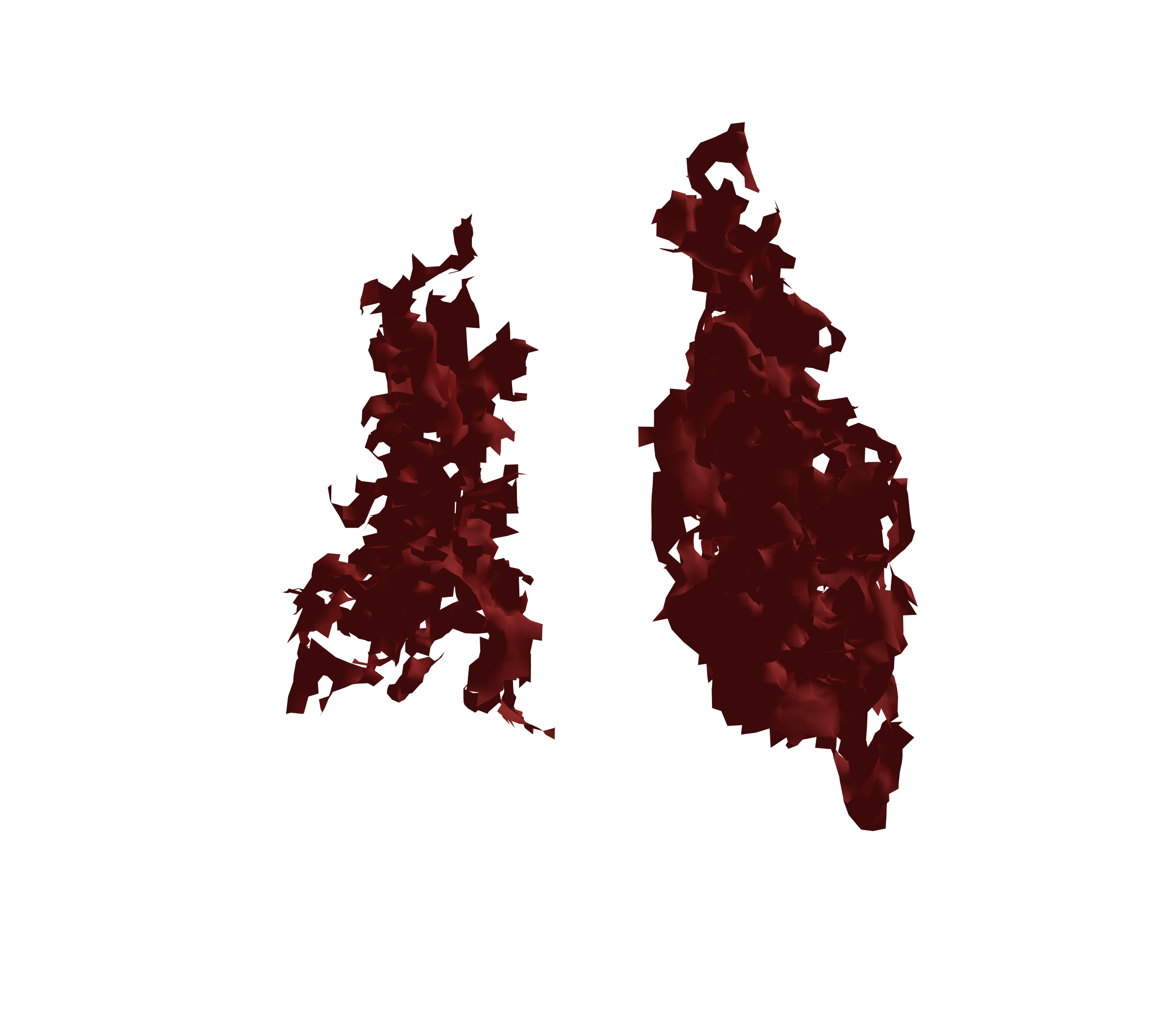 Surface Mesh (Expiration) - Back View