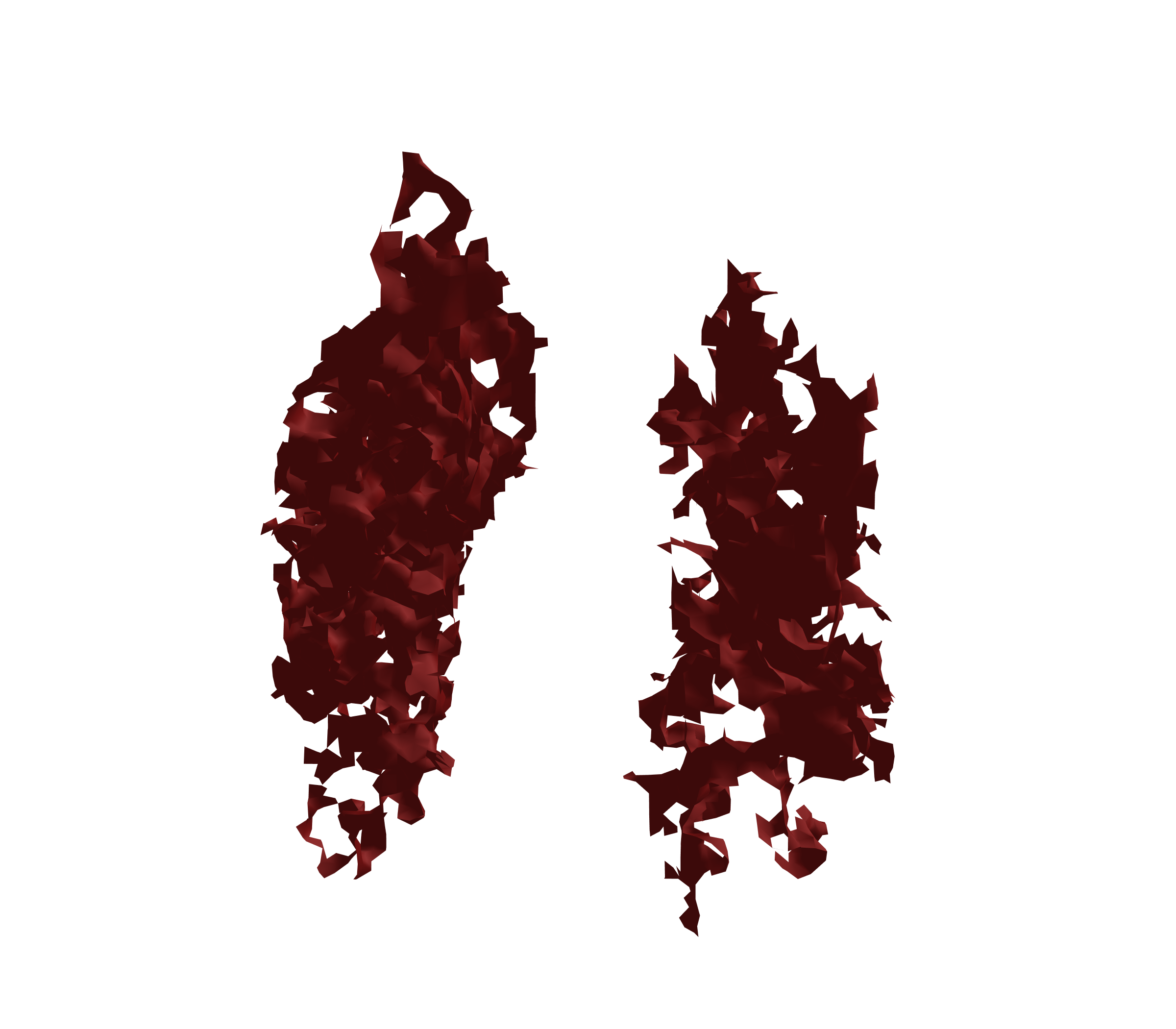 Surface Mesh (Expiration) - Front View