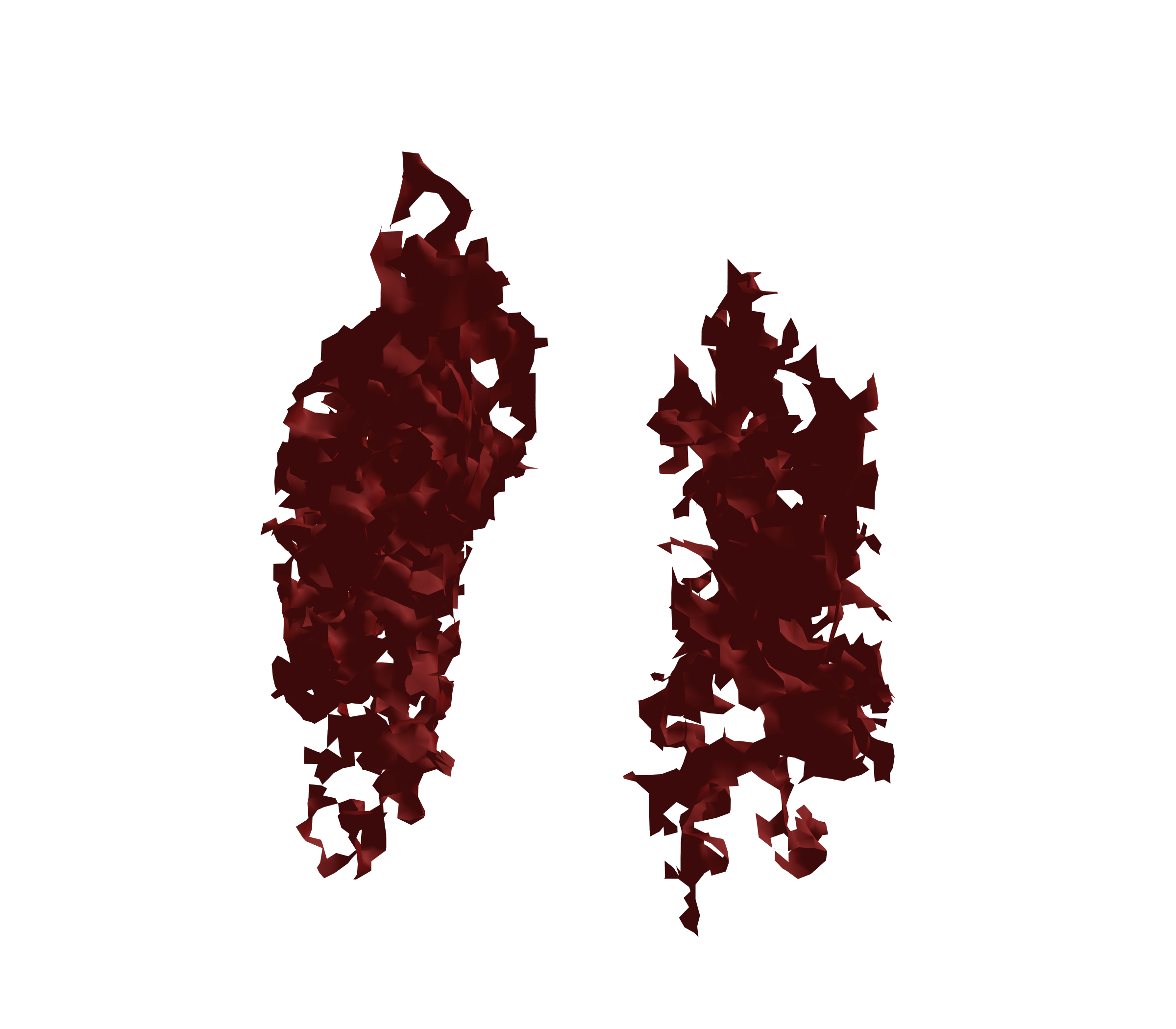 Surface Mesh (Expiration) - Front View