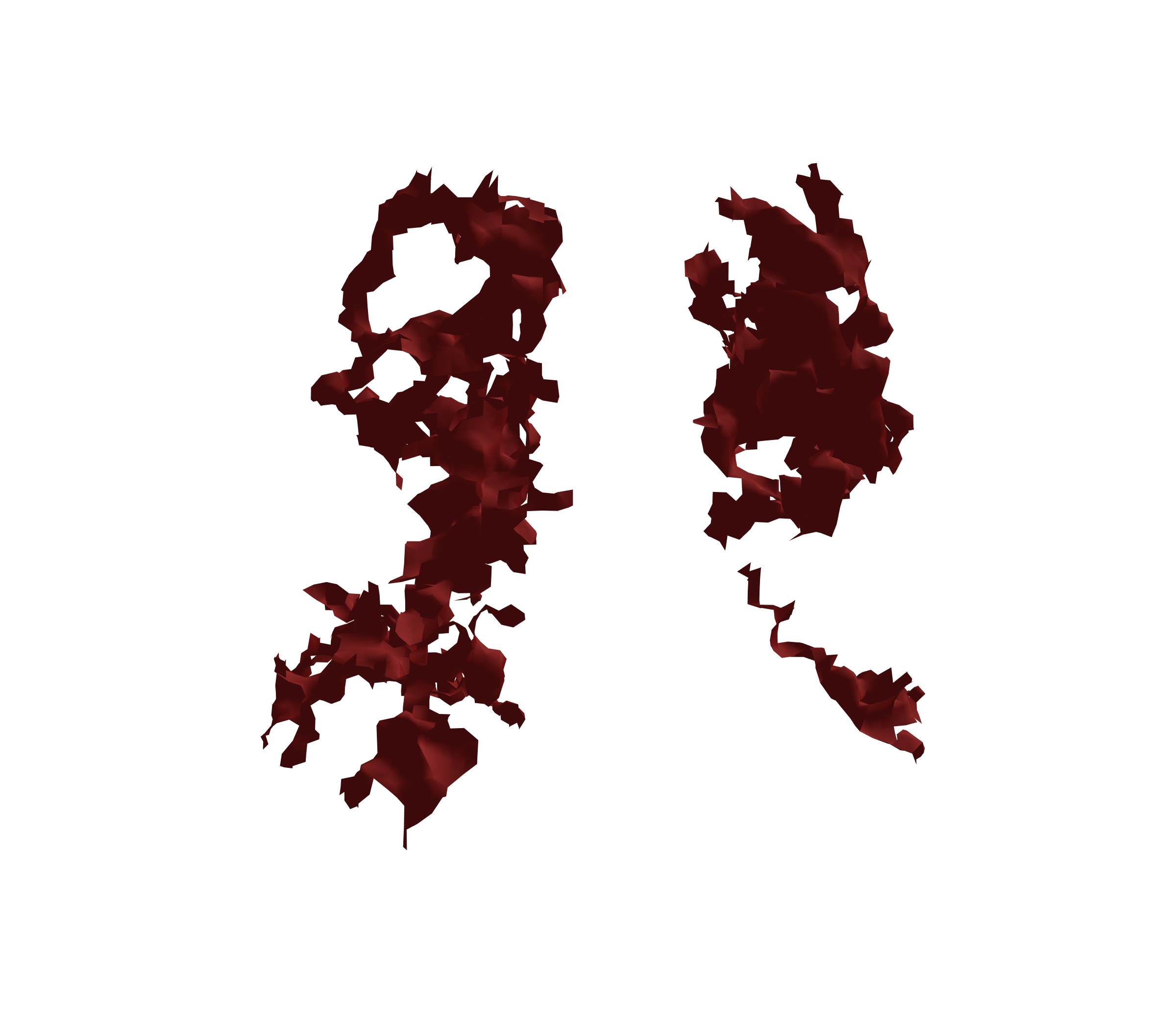 Surface Mesh (Expiration) - Back View