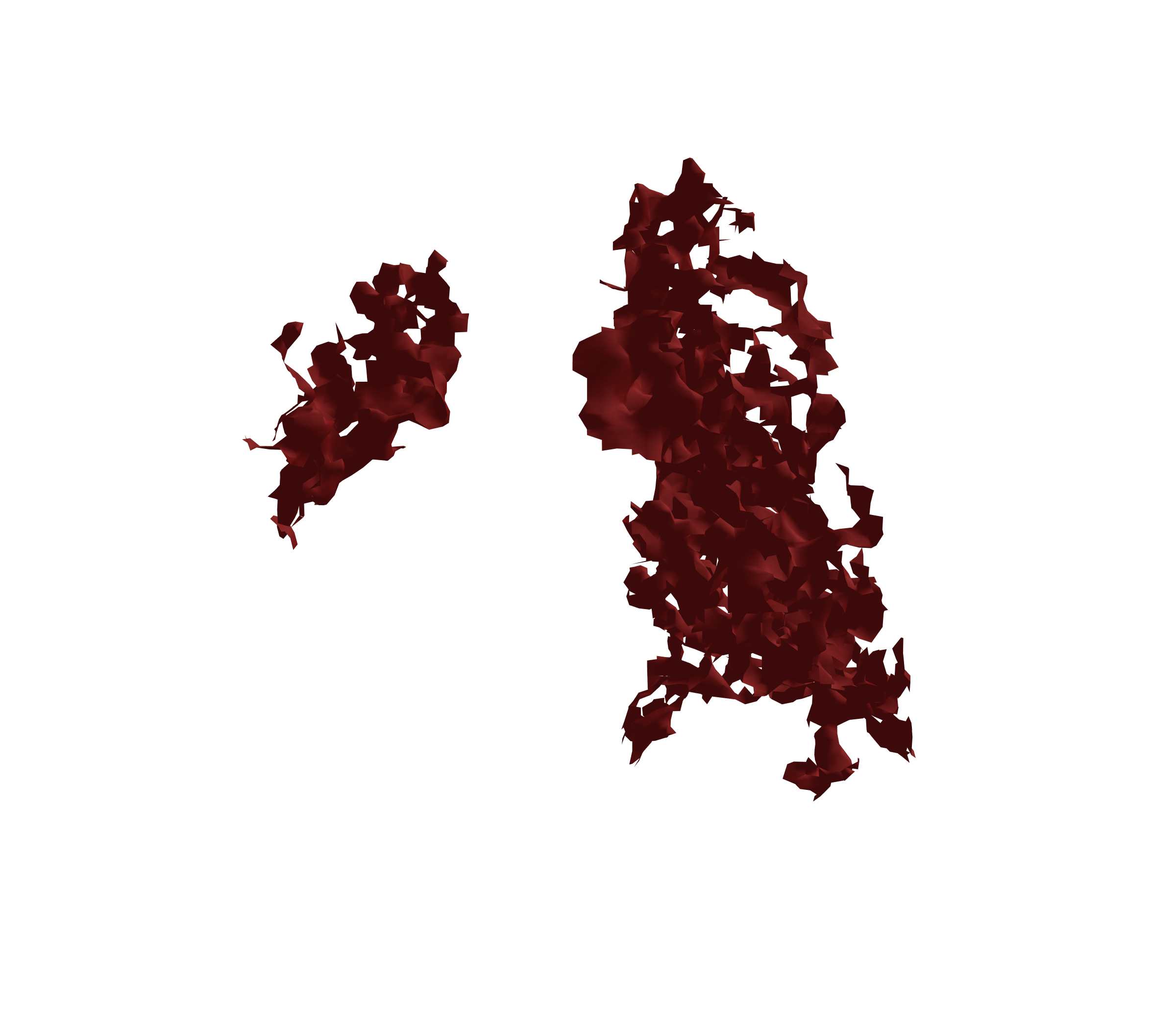 Surface Mesh (Expiration) - Back View