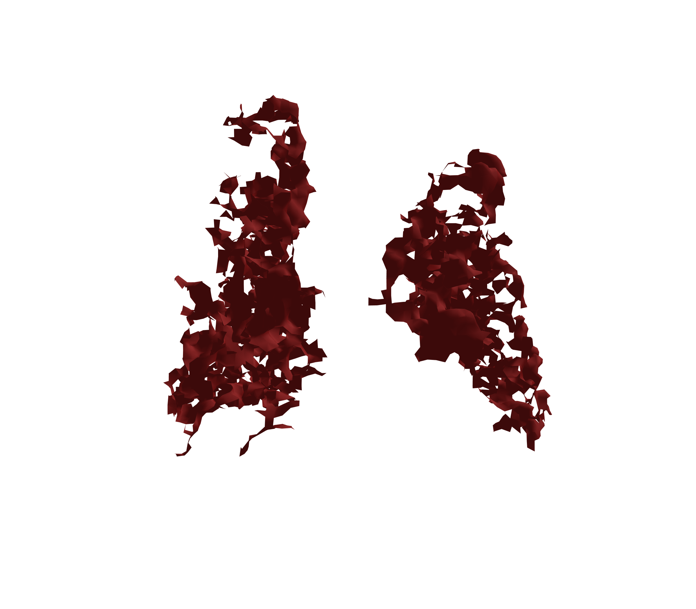 Surface Mesh (Expiration) - Back View