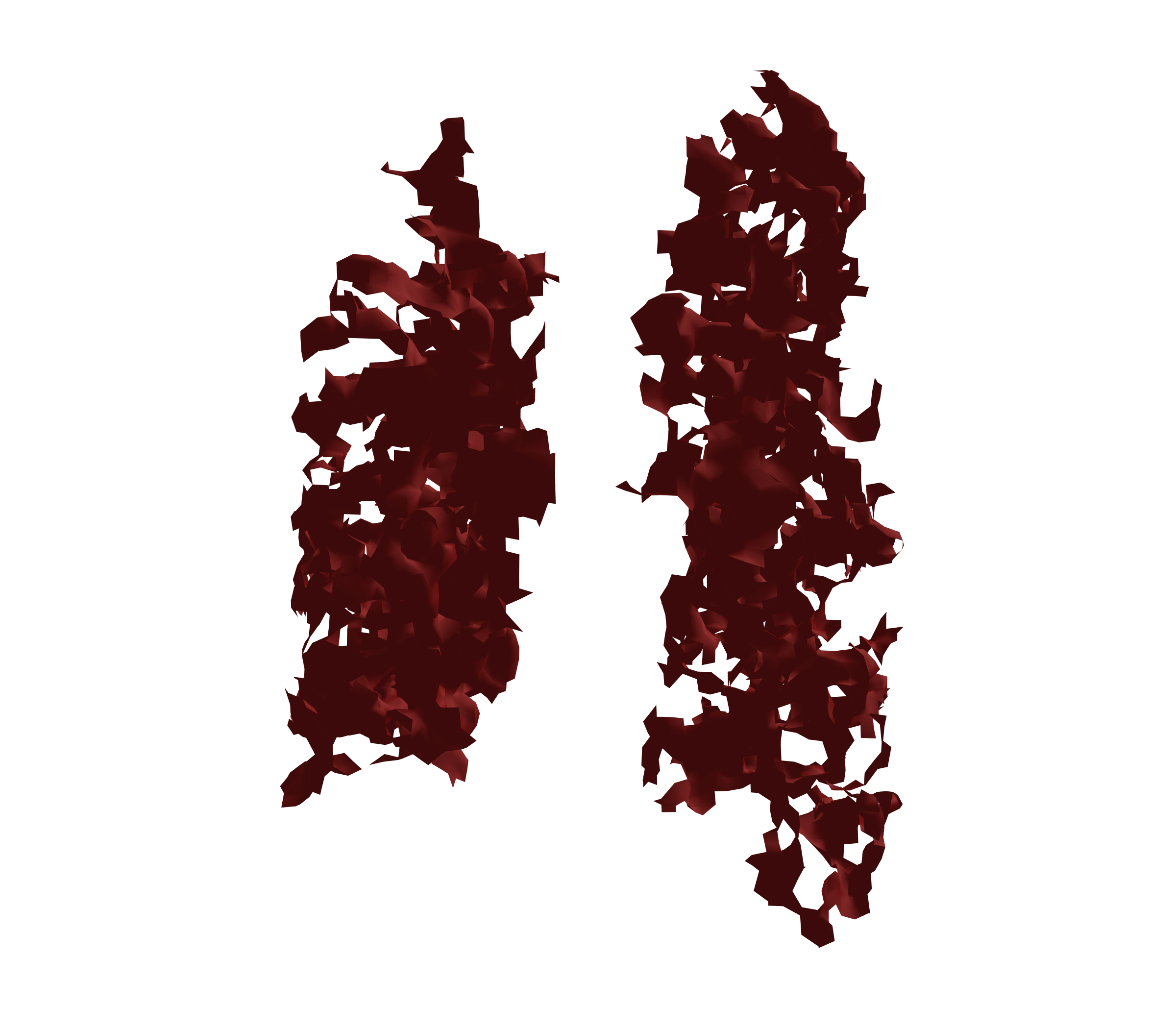 Surface Mesh (Expiration) - Back View