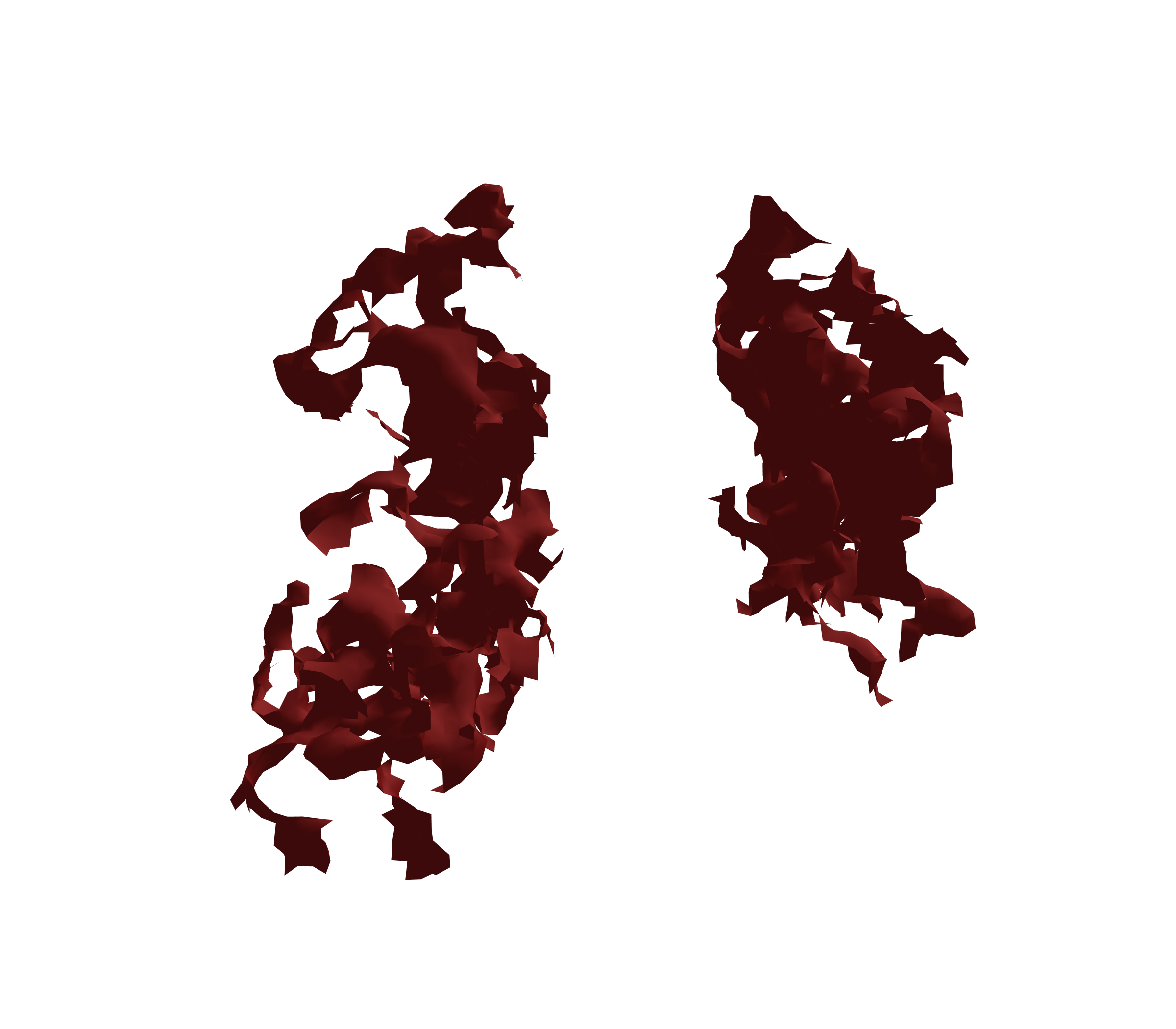 Surface Mesh (Expiration) - Back View