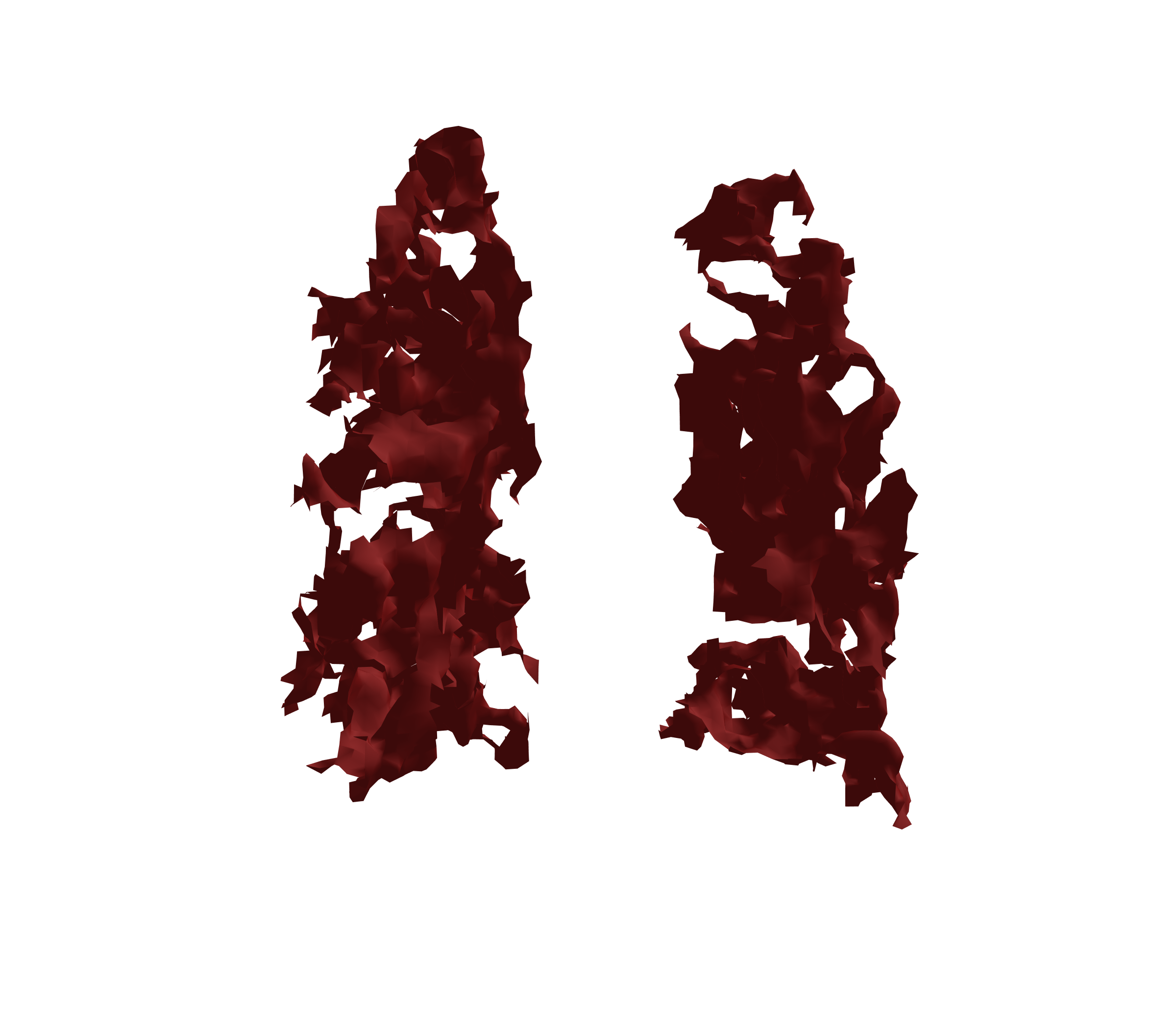 Surface Mesh (Expiration) - Back View