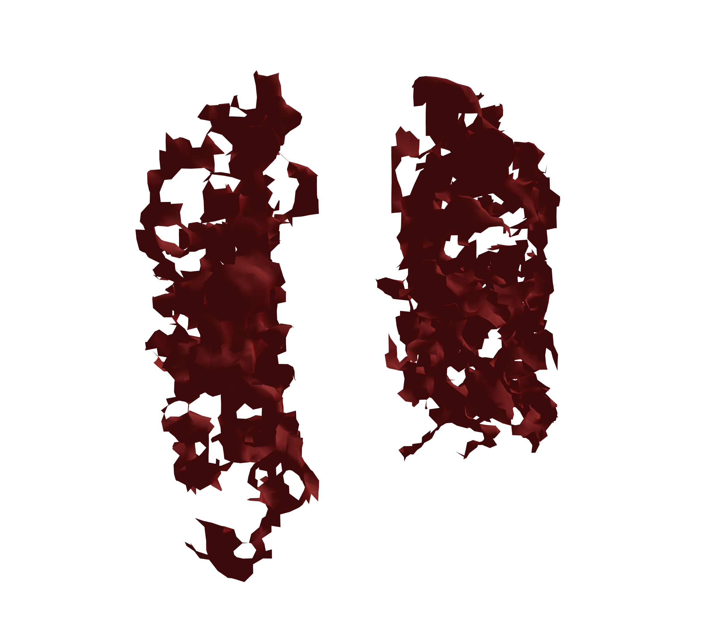 Surface Mesh (Expiration) - Front View