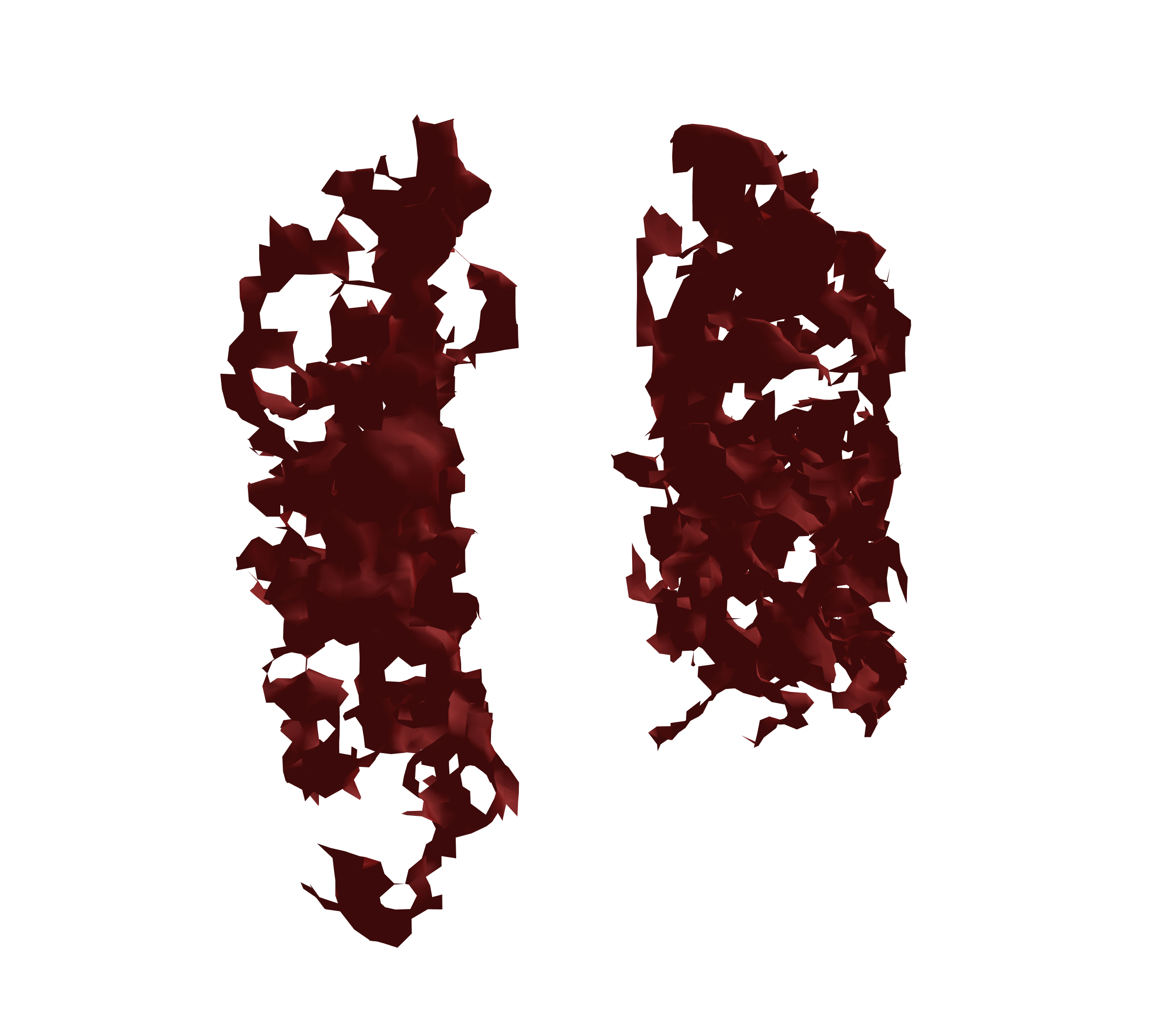 Surface Mesh (Expiration) - Front View