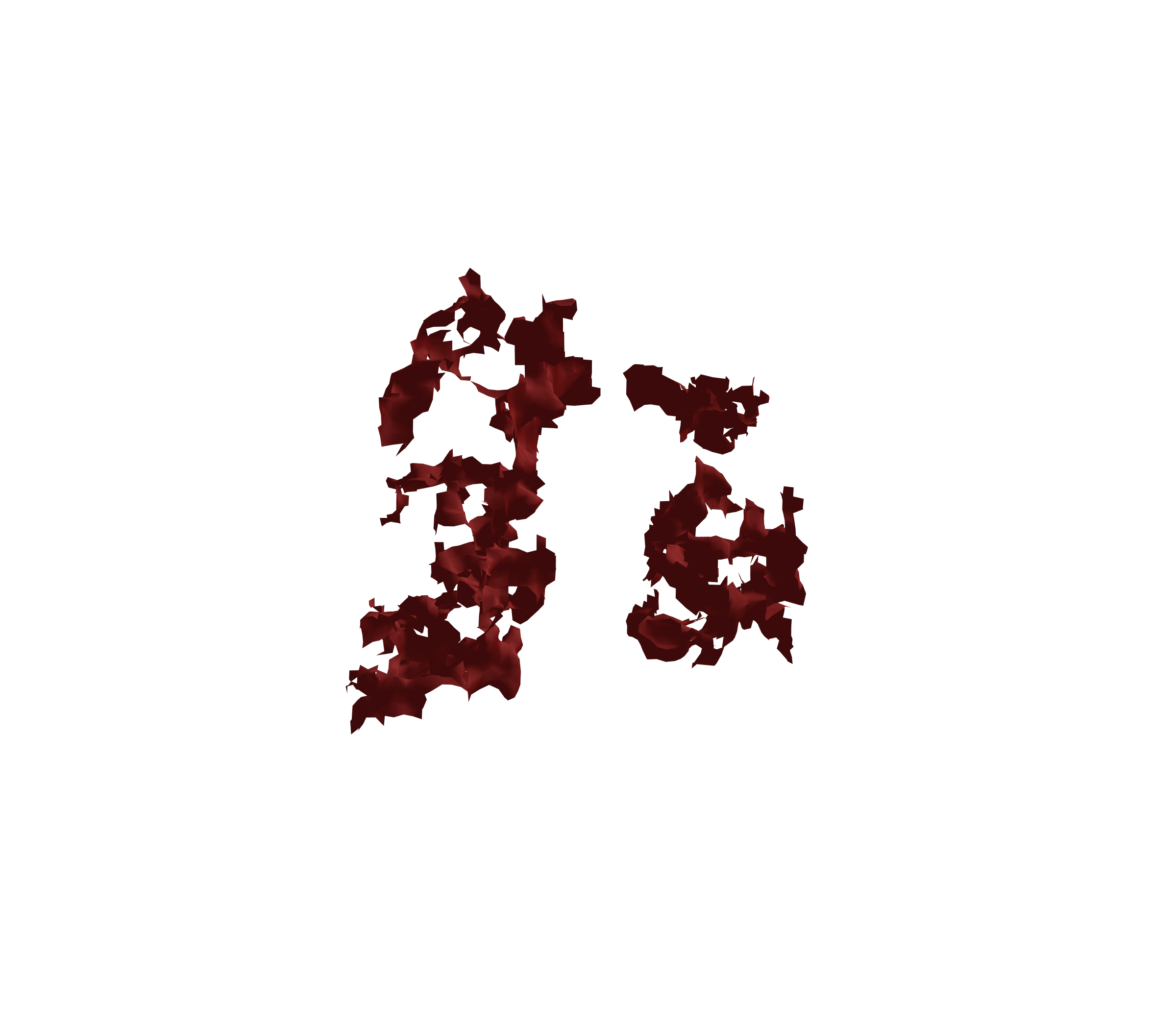 Surface Mesh (Expiration) - Front View