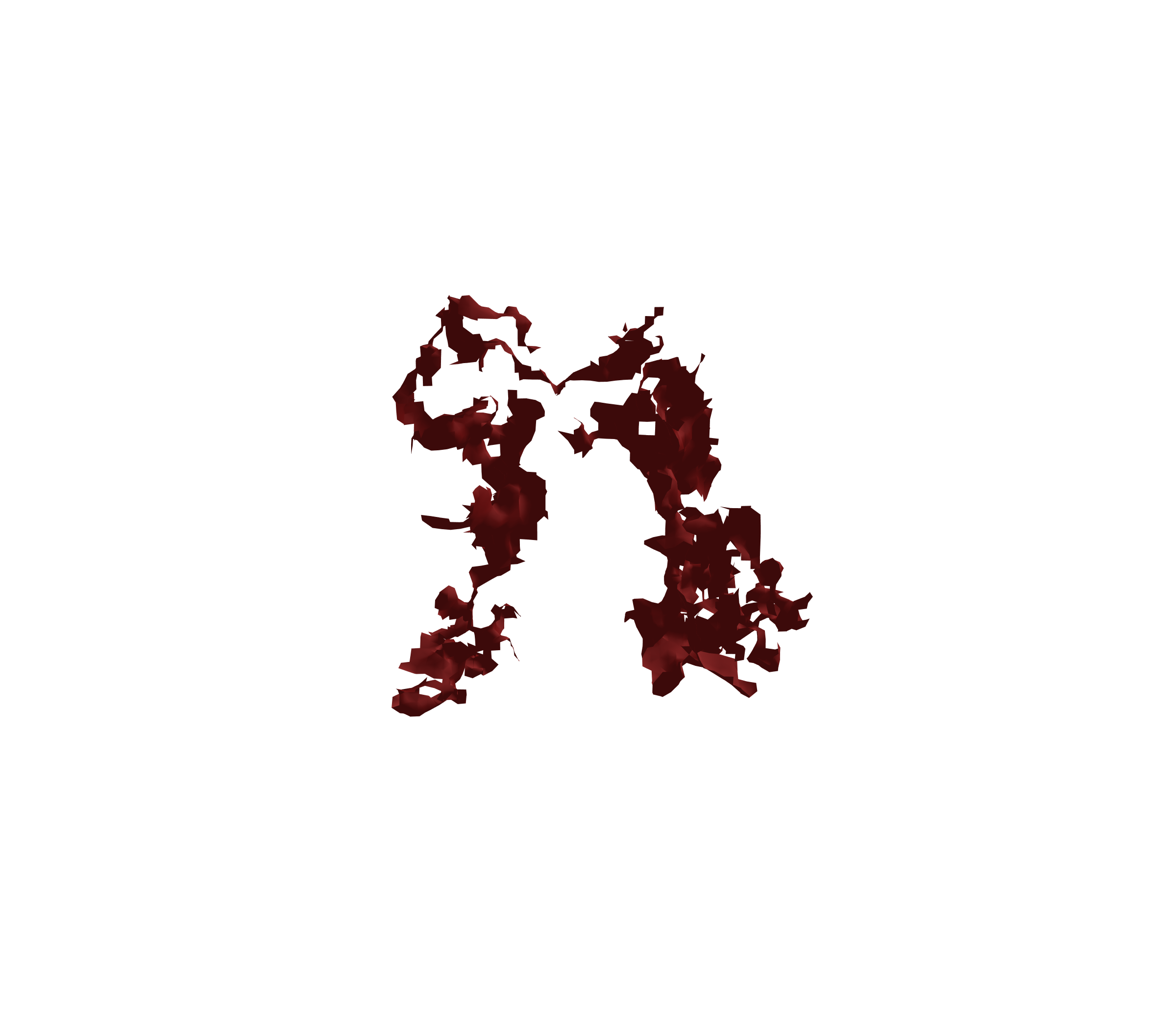 Surface Mesh (Expiration) - Front View