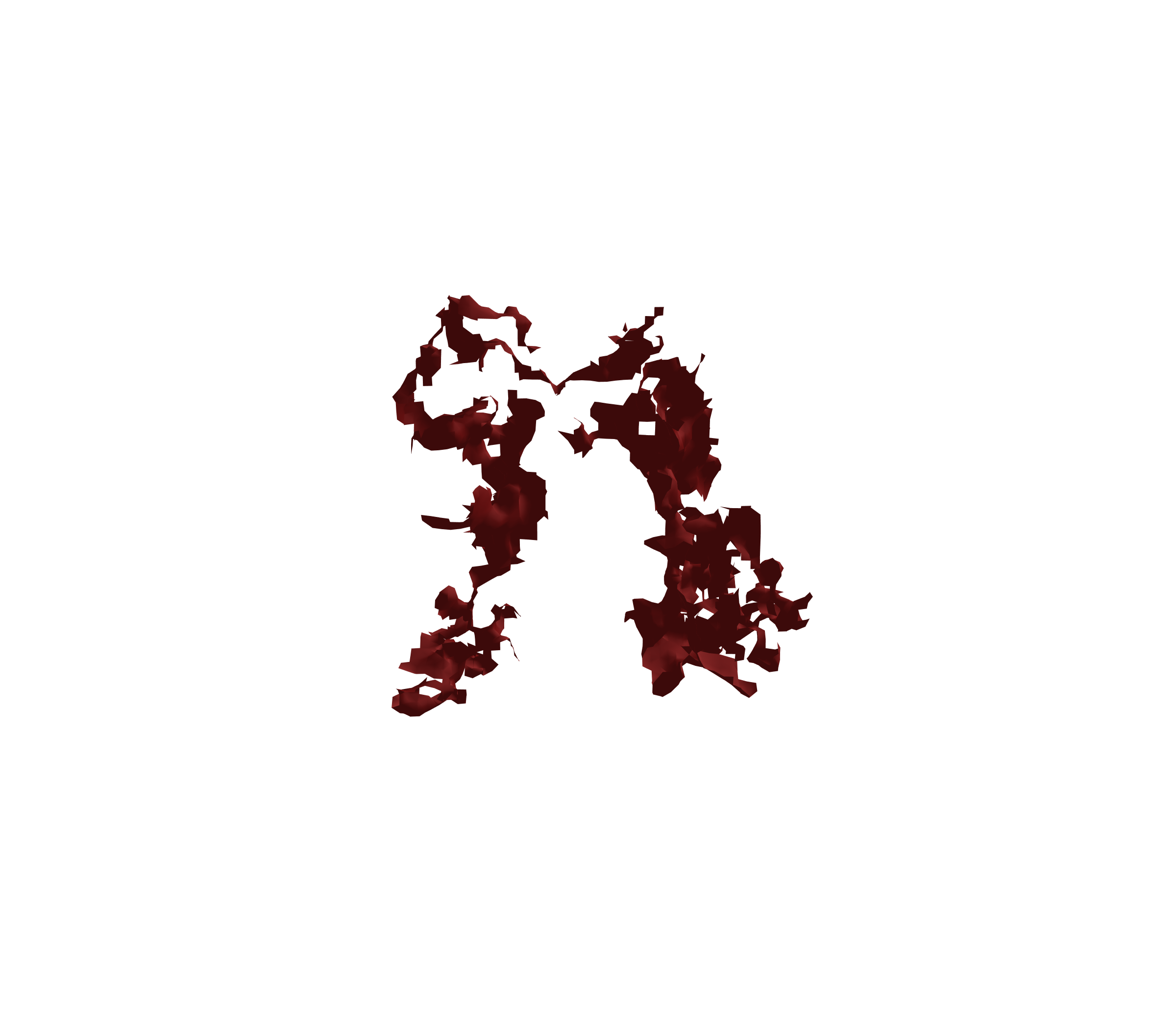 Surface Mesh (Expiration) - Front View