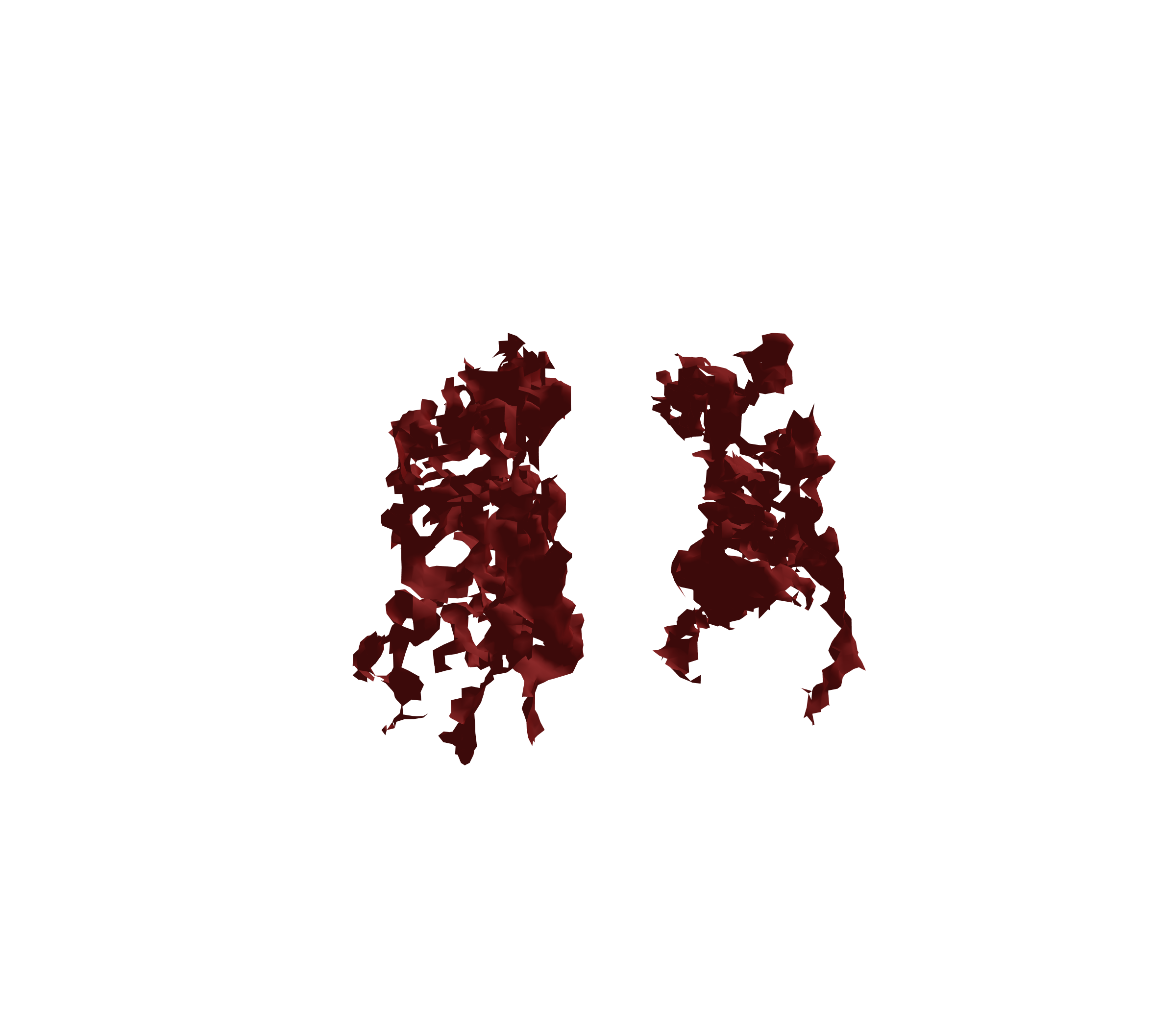 Surface Mesh (Expiration) - Front View