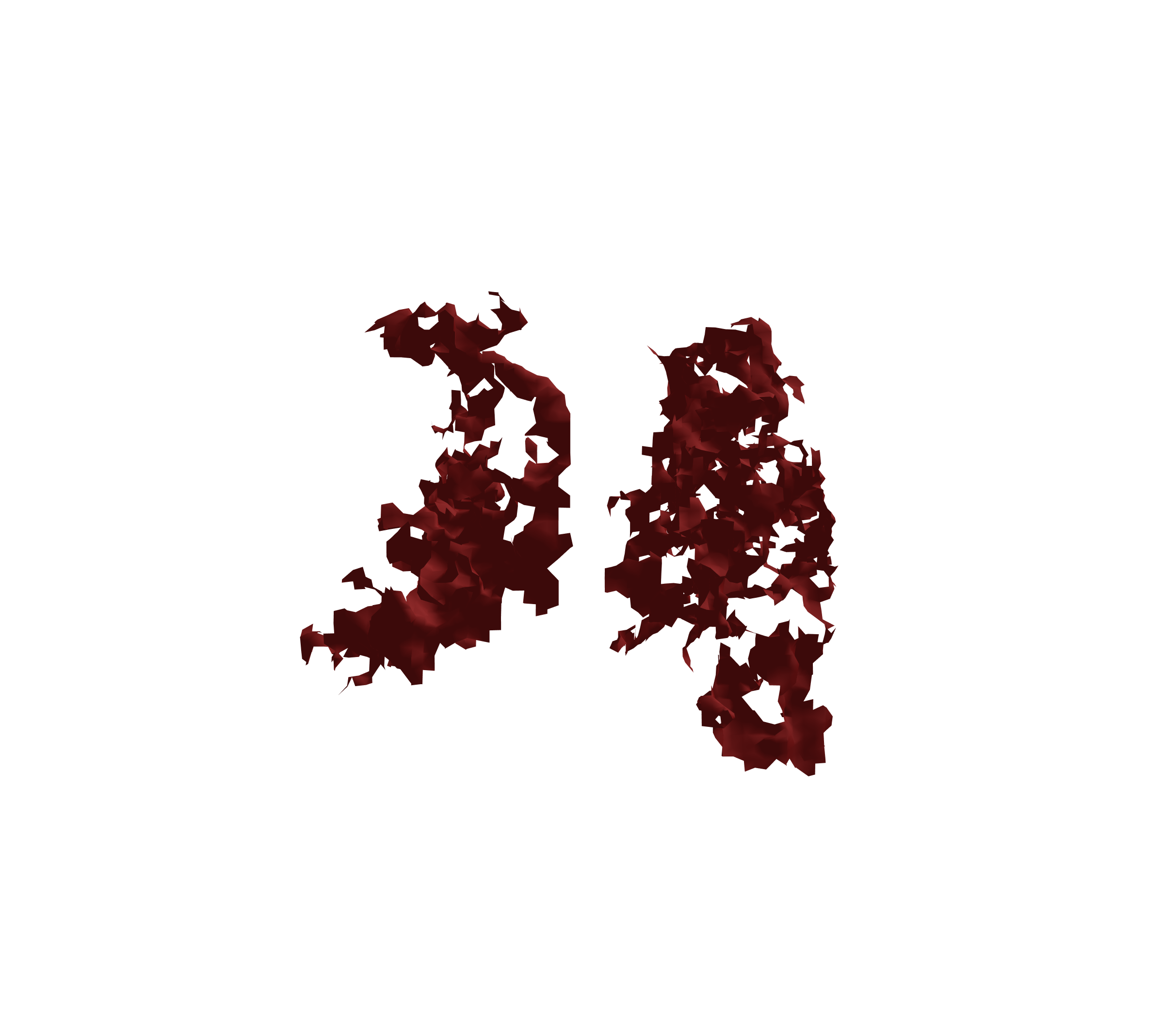 Surface Mesh (Expiration) - Back View