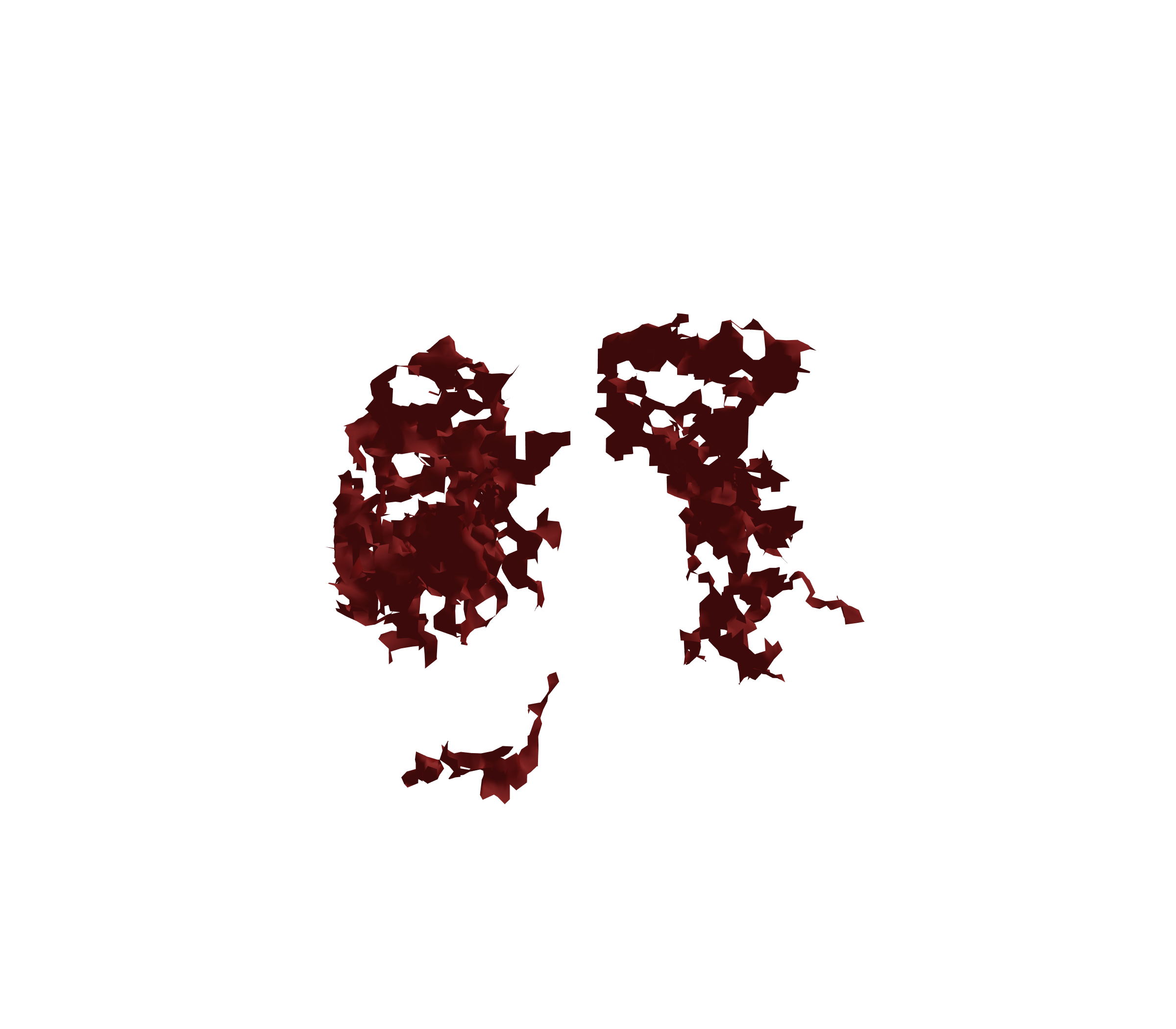 Surface Mesh (Expiration) - Front View