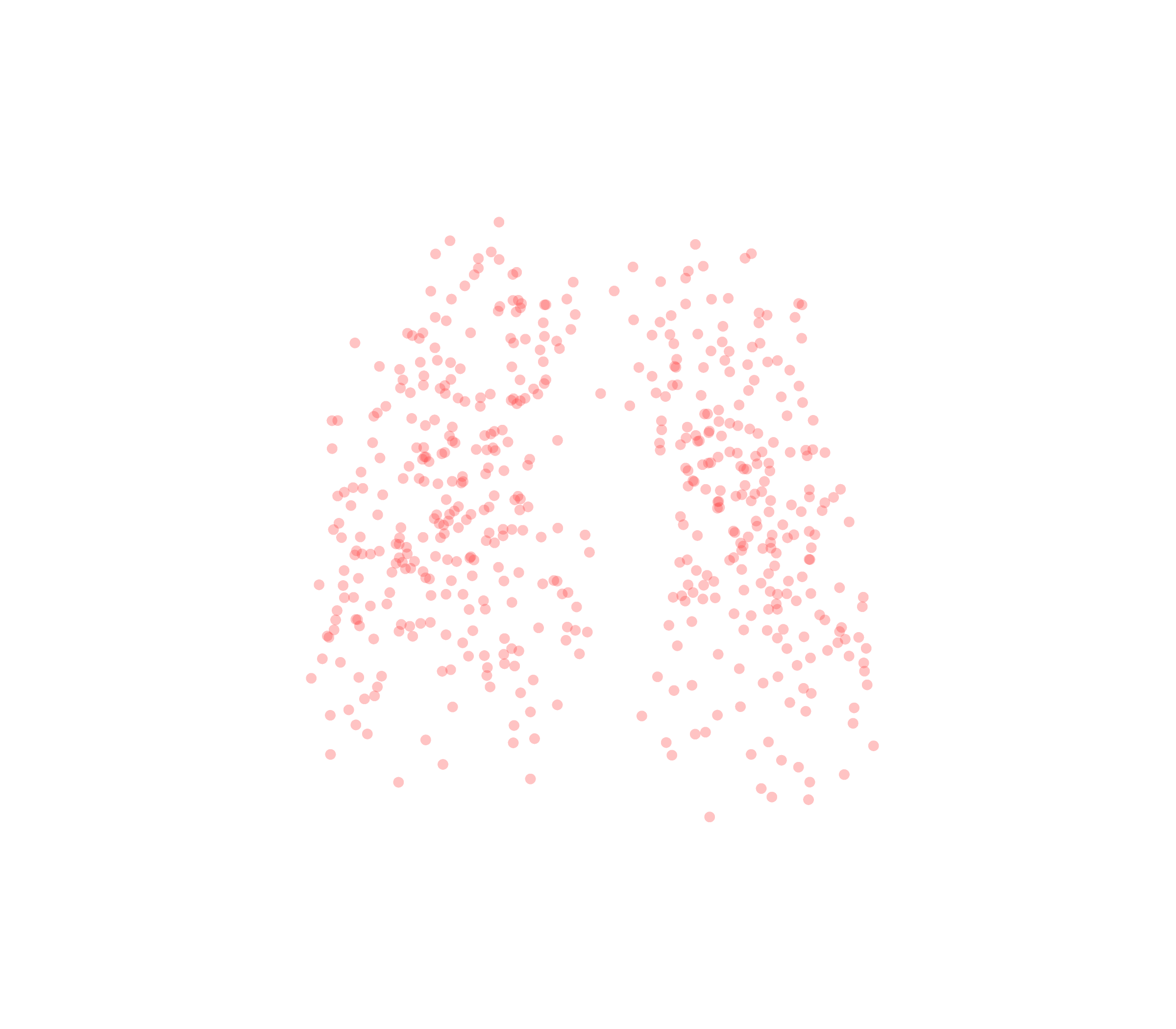 Displacement Vectors (Expiration) - Front View