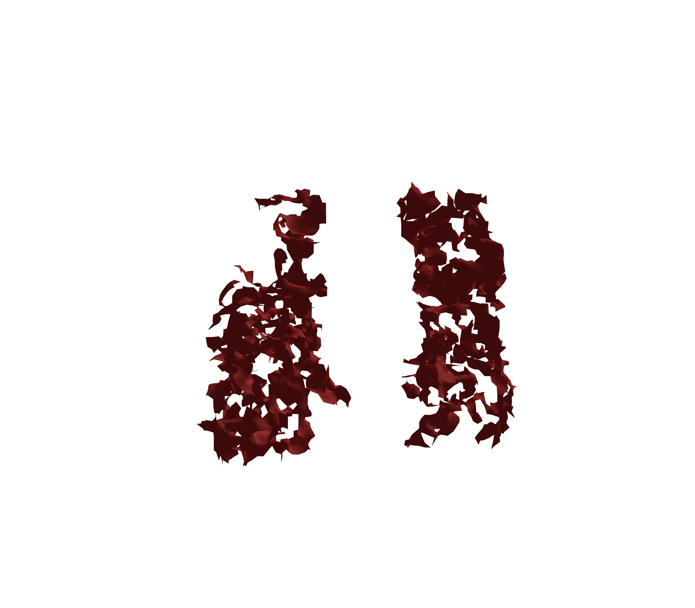 Surface Mesh (Expiration) - Front View