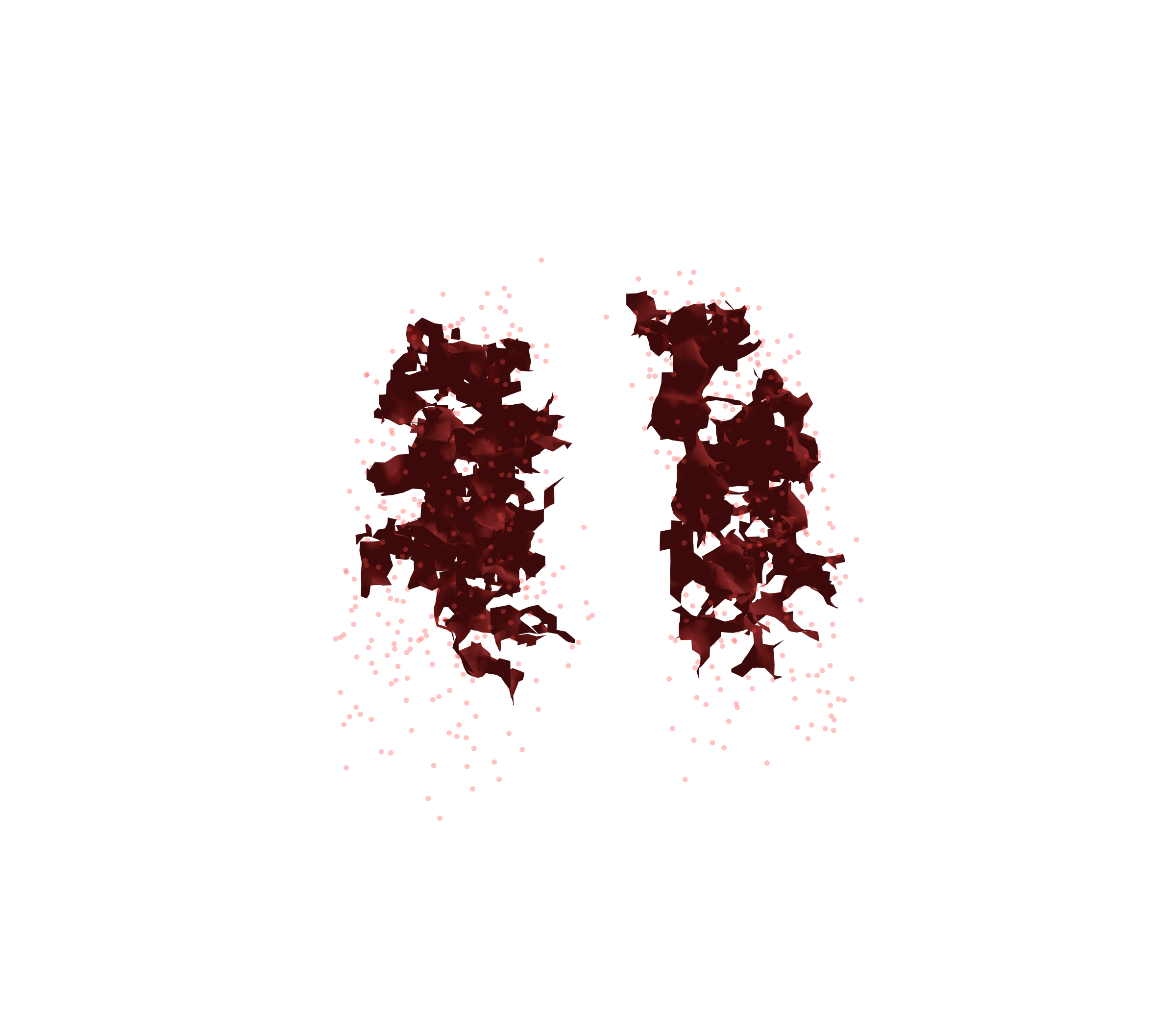 Combined Visualization (Expiration) - Front View