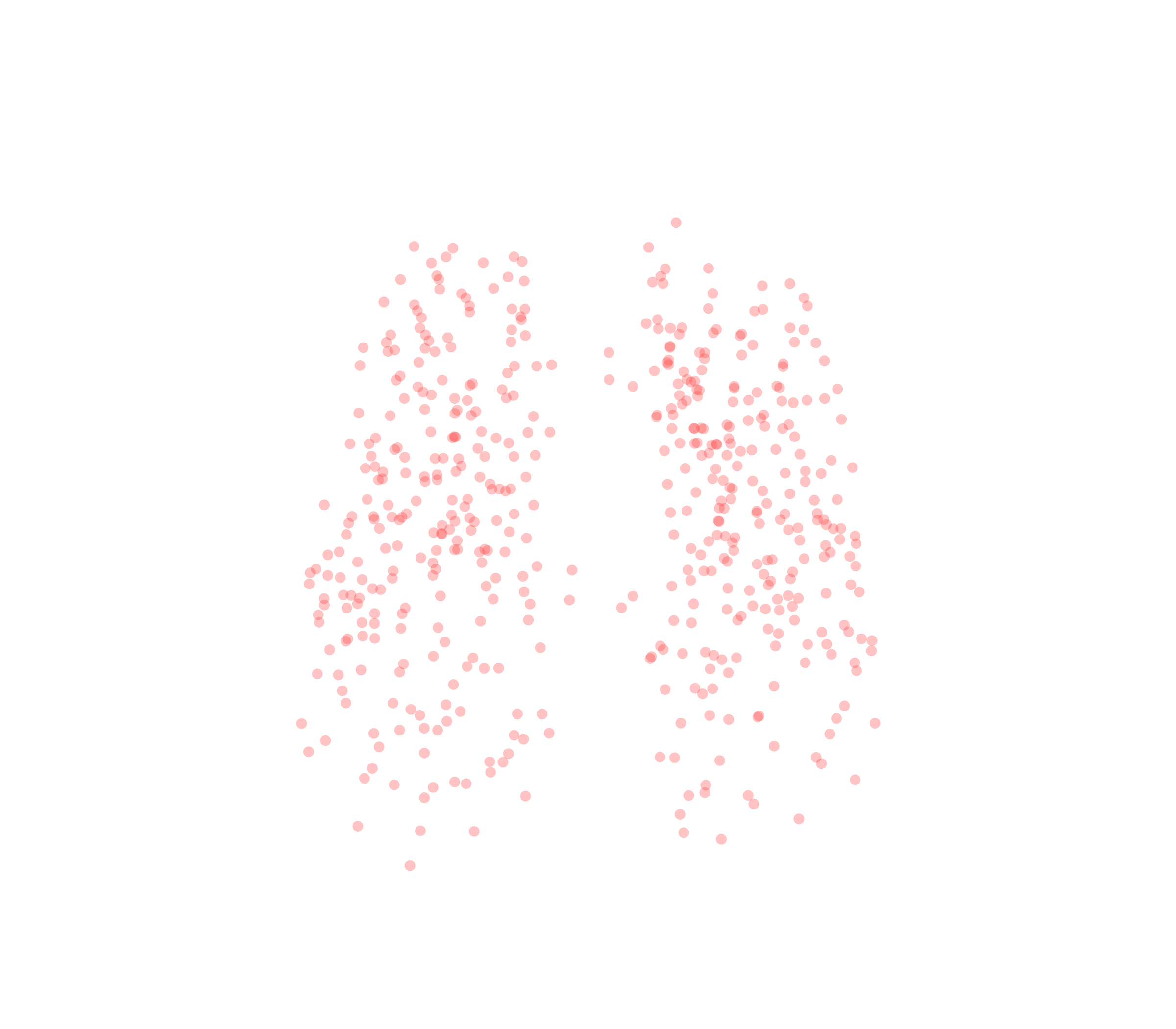 Displacement Vectors (Expiration) - Front View