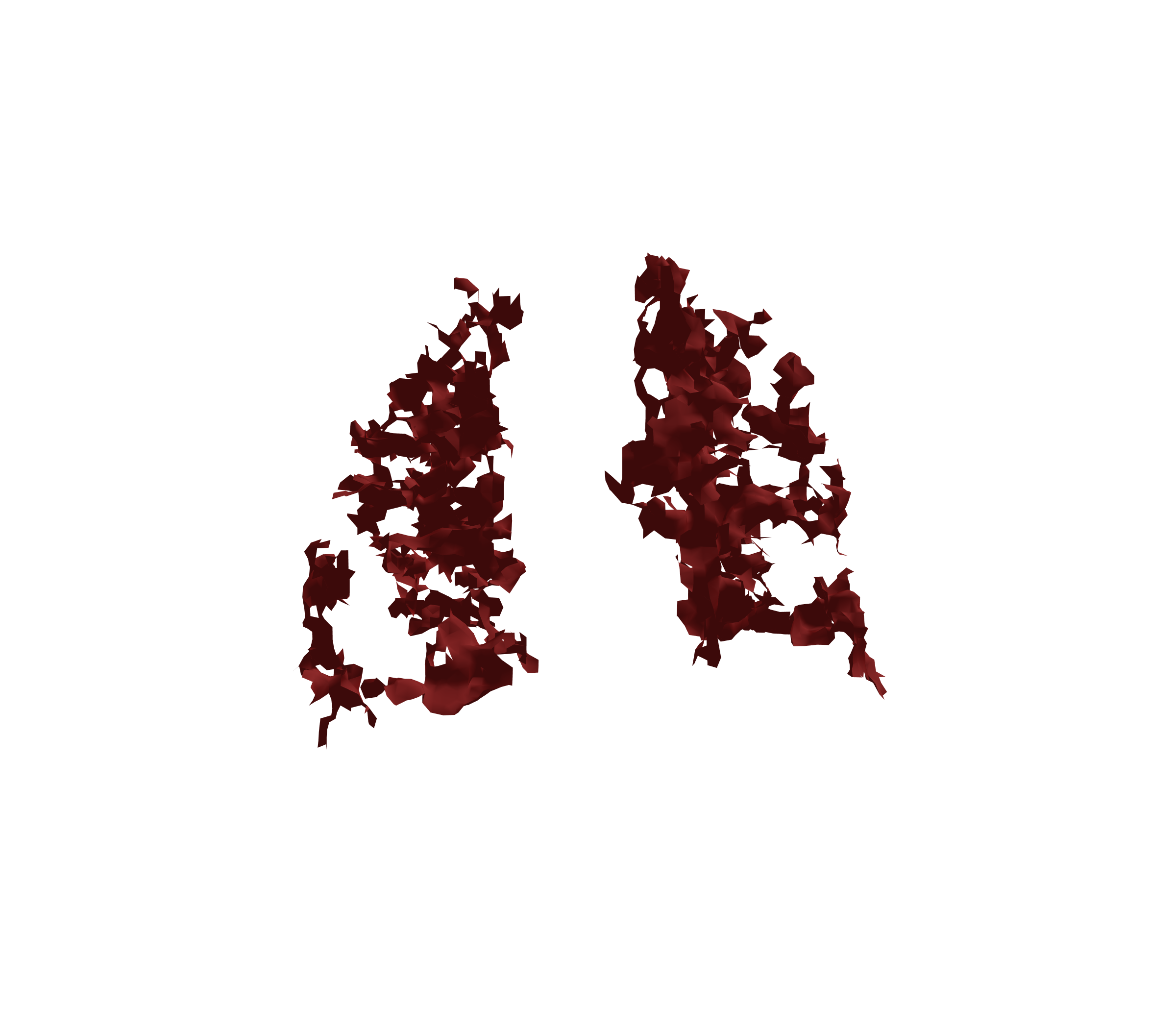 Surface Mesh (Expiration) - Back View